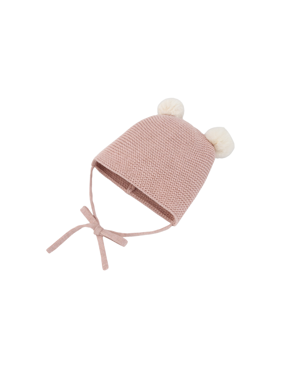 Cappello "esencial" Paz Rodriguez in cashmere con pompon rosa 040-121187 32H94 Paz Rodriguez 