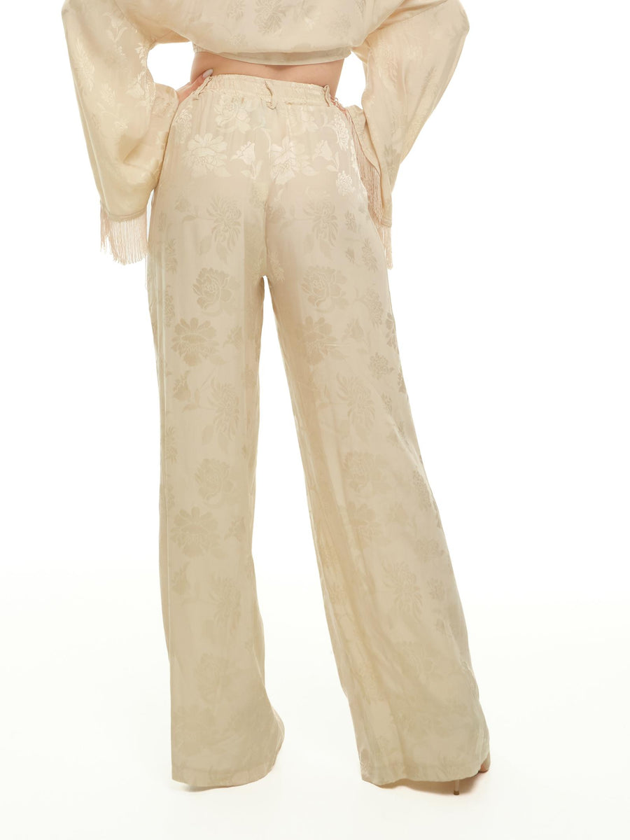 Pantaloni Haveone in jacquard floreale burro PVS-N235 BURRO Haveone 