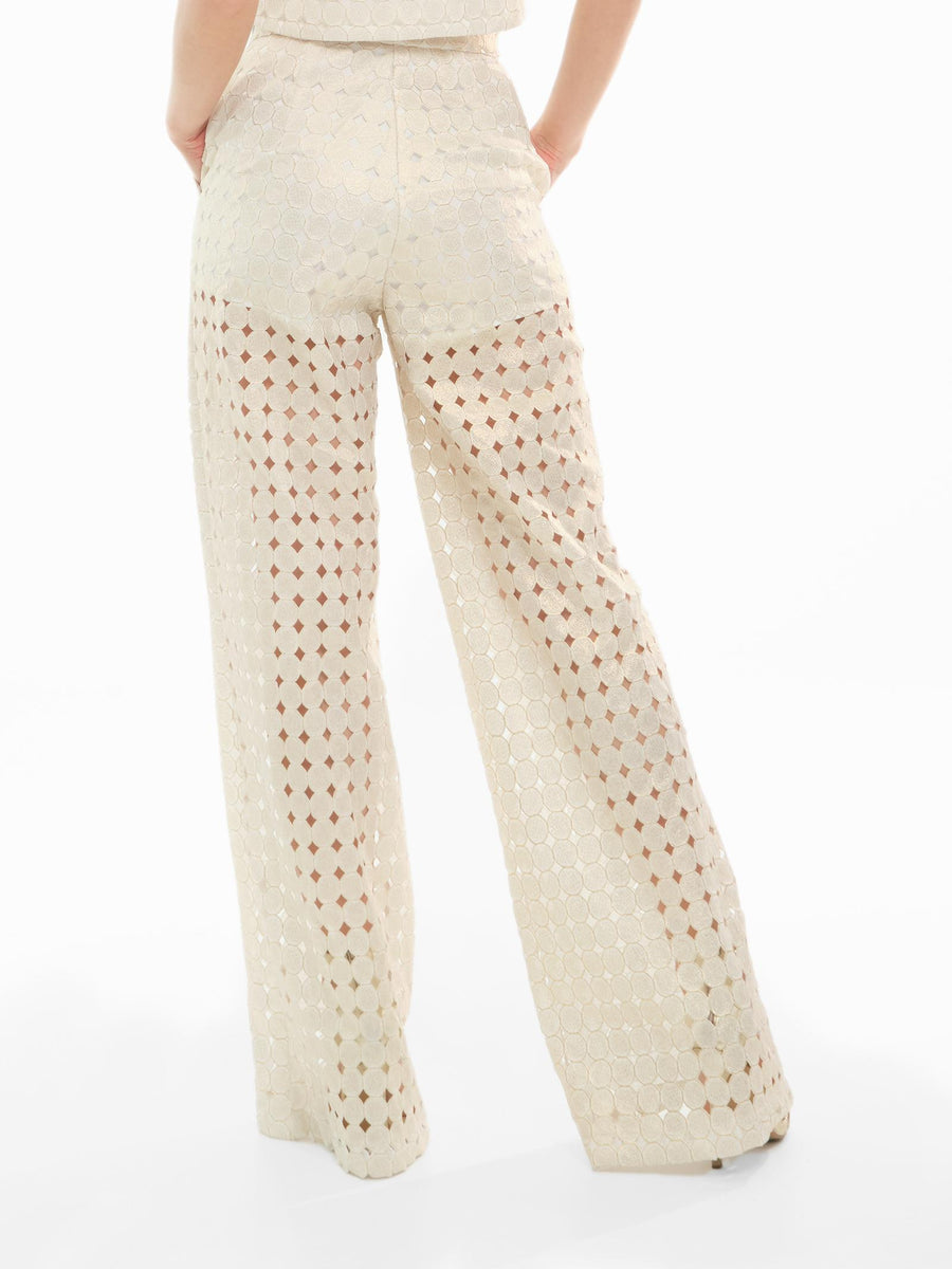 Pantalone "circle" Silence Limited avorio traforato PA273 UNI Silence Limited 