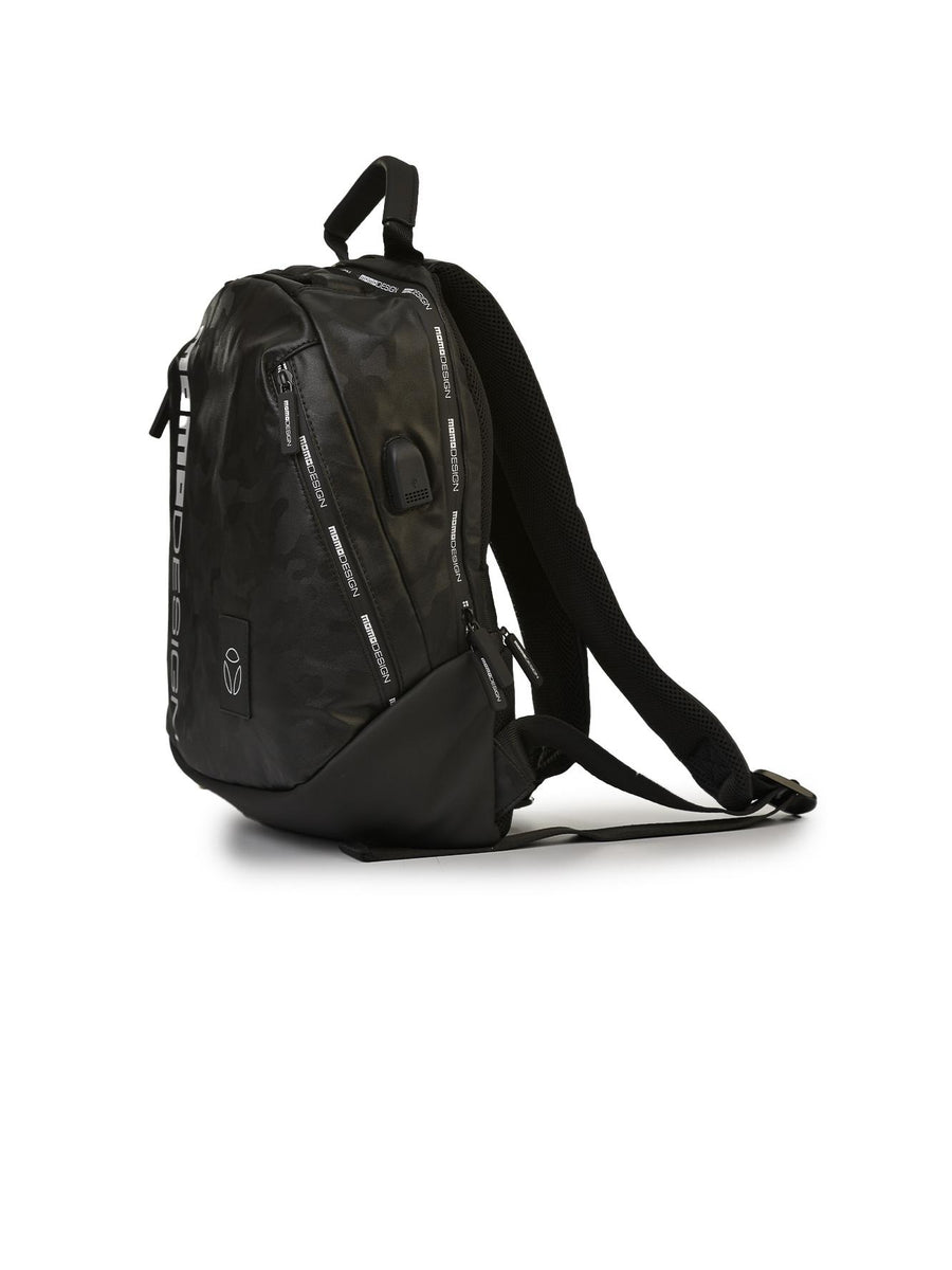 Zaino nero camouflage con logo Momo MO-01SP BLK/WHT Momo Design 