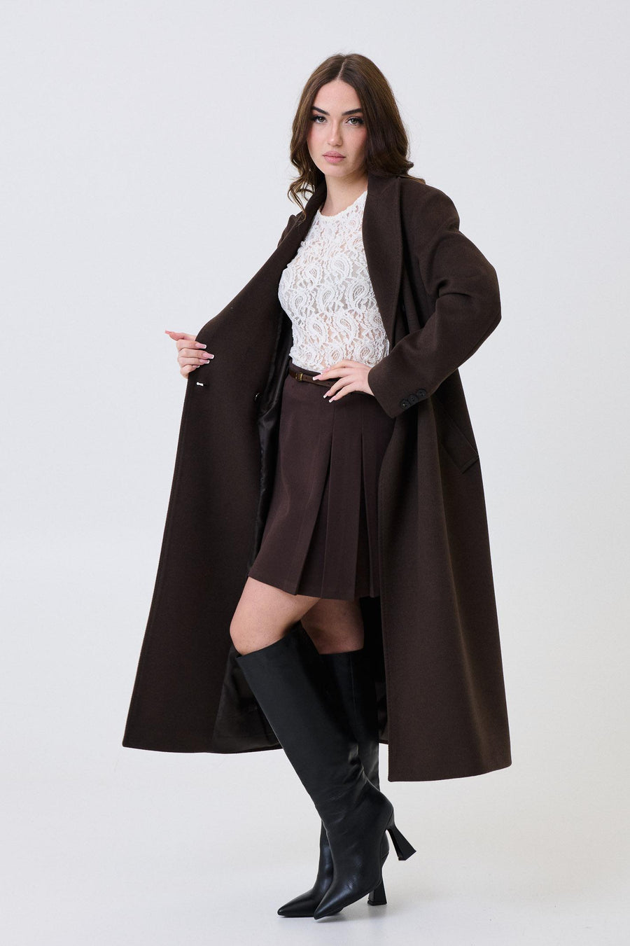 Cappotto lungo Armoire moro doppiopetto 70180 MORO Armoire 