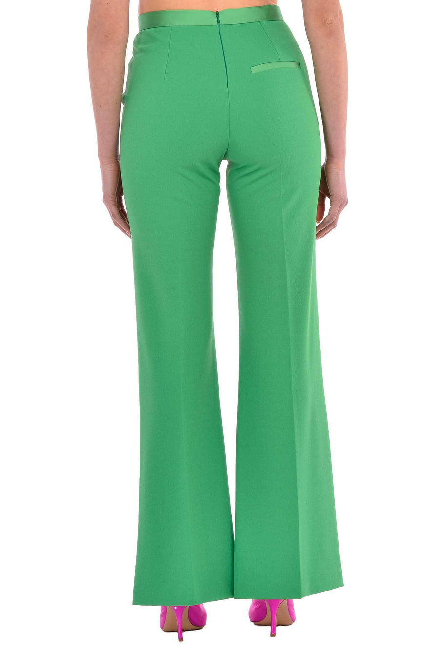 Pantalone flare verde prato smoking P3E9DAW GREEN Imperial 