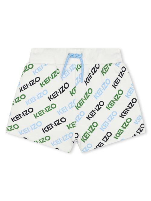 Shorts sportivi bianchi logo all over K60154 12P Kenzo 