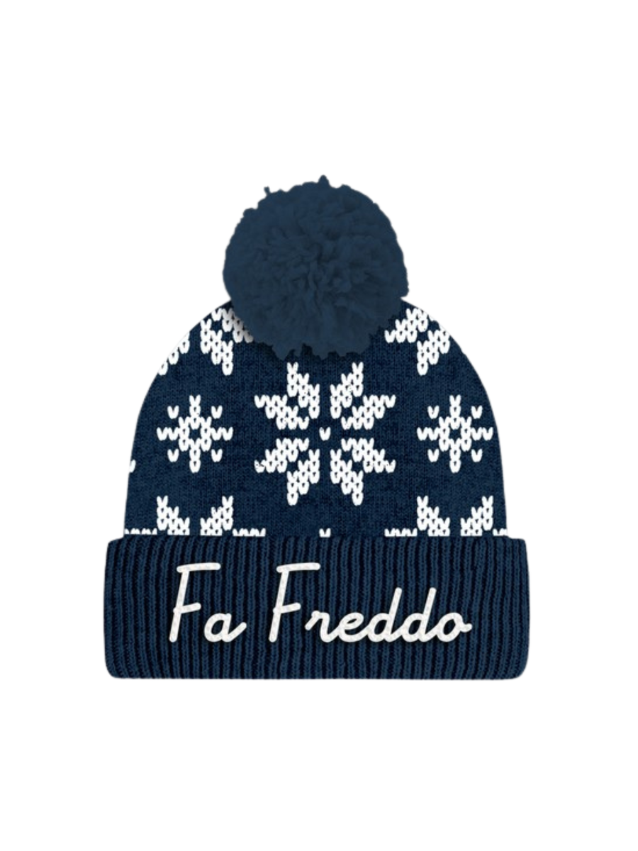 Cappello Saint Barth blu con pon pon "fa freddo" HOD0005 02546G MC2 SAINT BARTH 