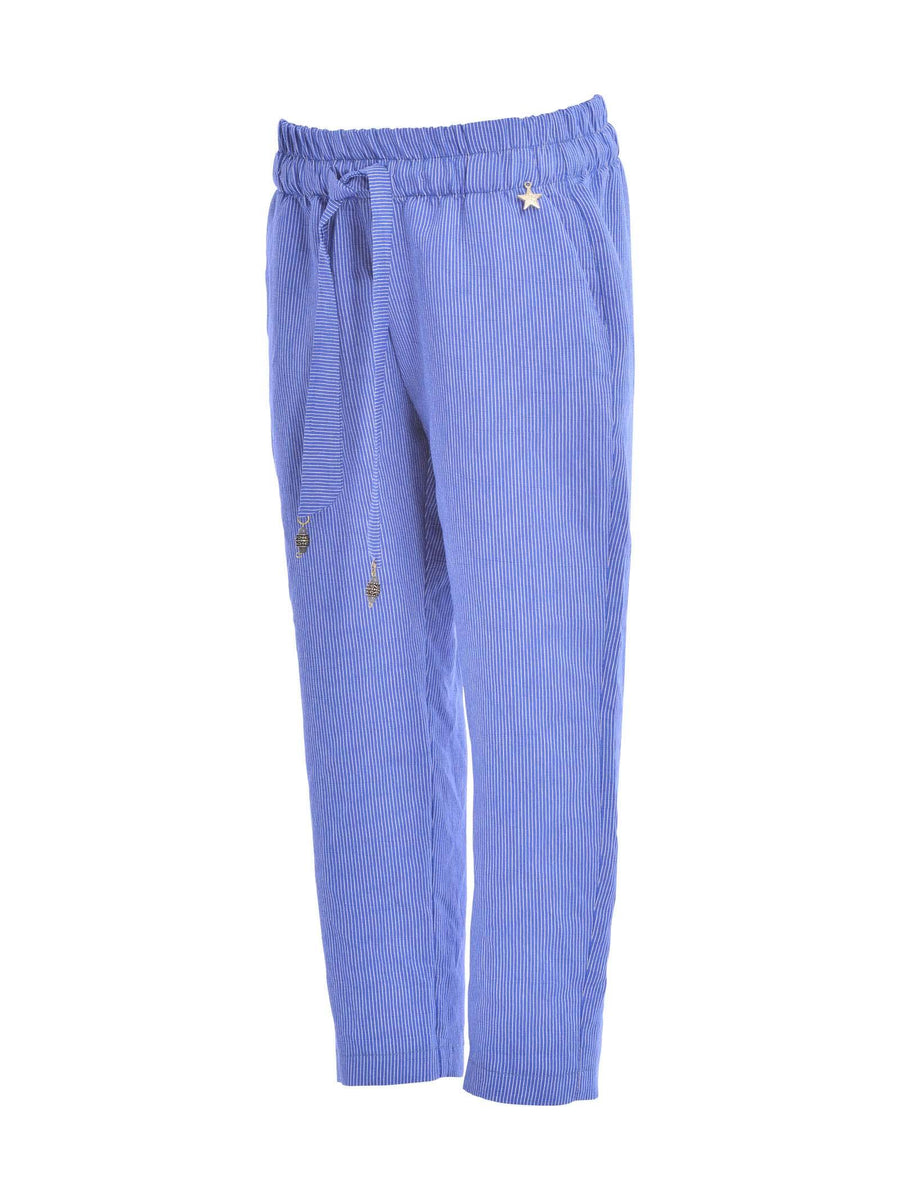 Pantalone baggy blu a righe V31A0208 127 Souvenir Kids 
