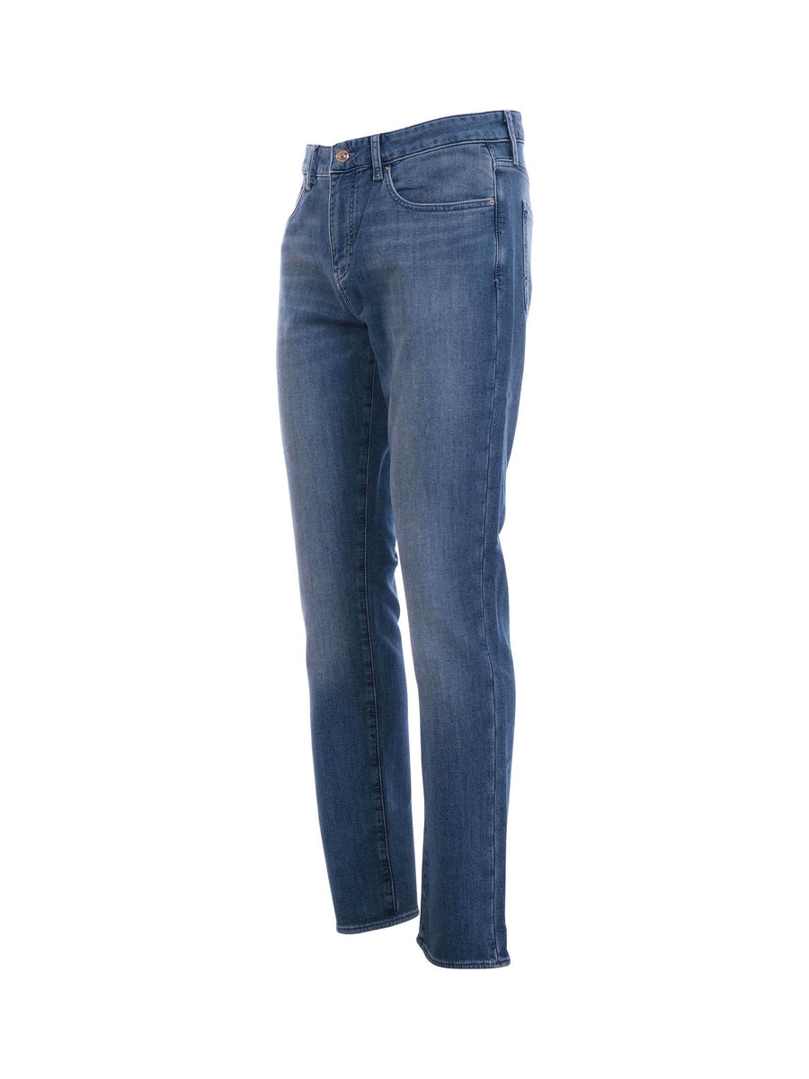 Jeans Armani Exchange azzurro in denim con patch posteriore logato XM000070AF14368 MB002 Armani Exchange 