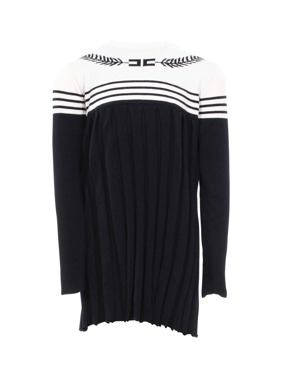 Abito tricot Elisabetta Franchi nero e beige EFAB567 D542 Elisabetta Franchi 