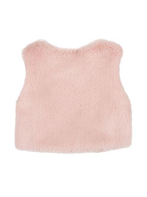 Gilet Nanan in ecopelliccia rigato rosa I24453 R Nanan 