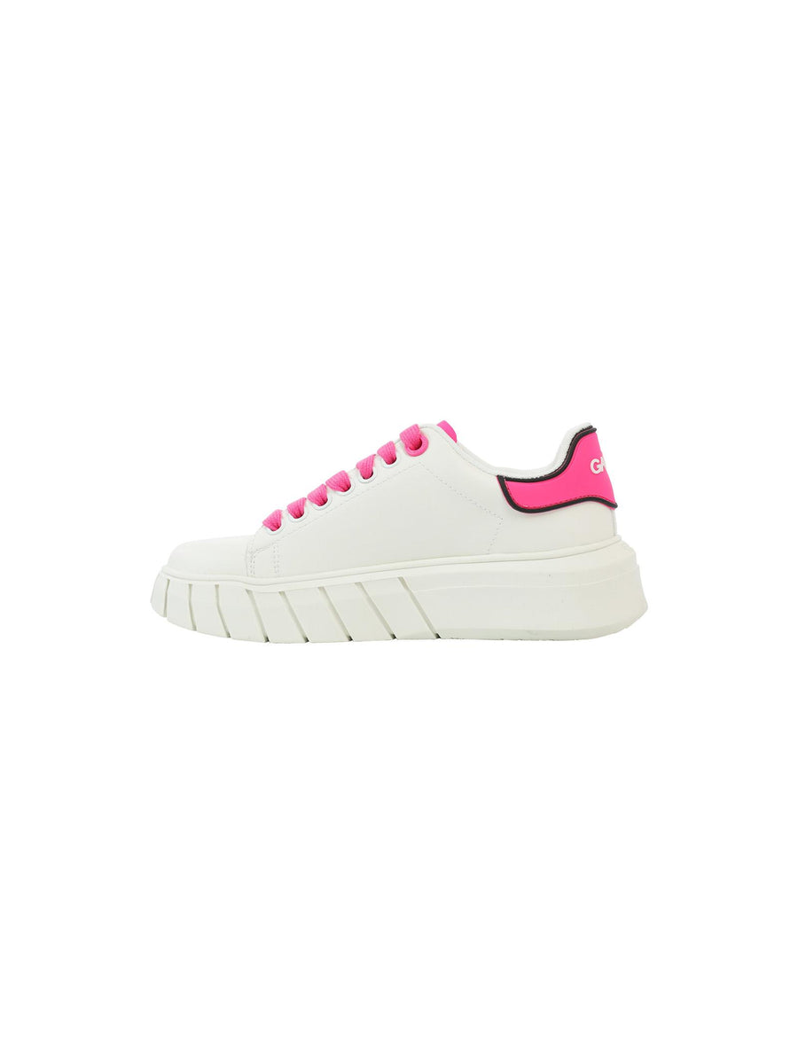 Sneakers addict bianca e fucsia fluo 2966 FUC Gaelle 