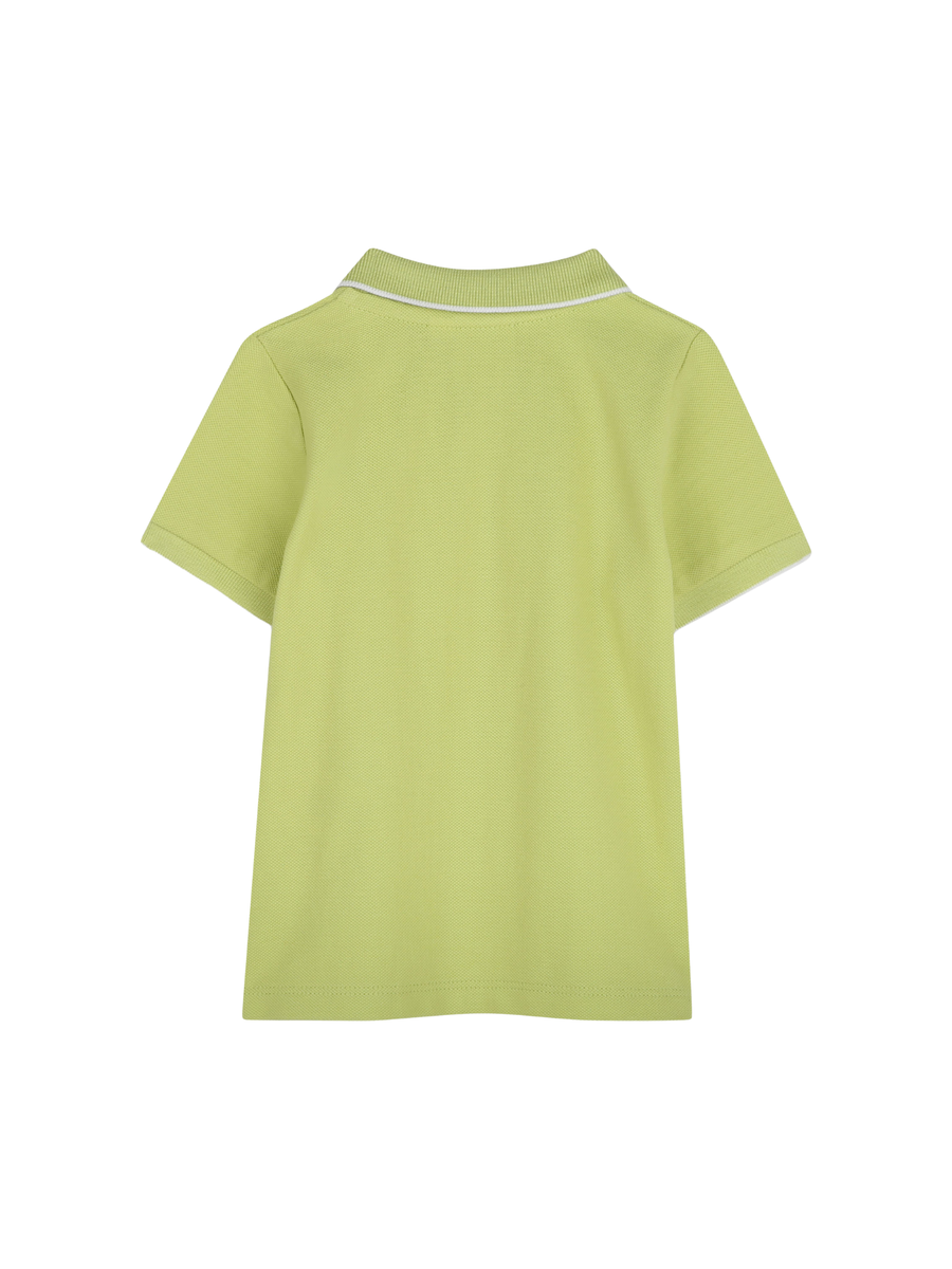 Polo Boss verde con stampa logo sul petto J52094 607 Boss 