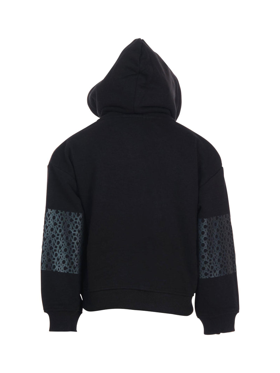 Felpa John Richmond nera con pattern logo ripetuto RBA25034FE BLACK John Richmond 