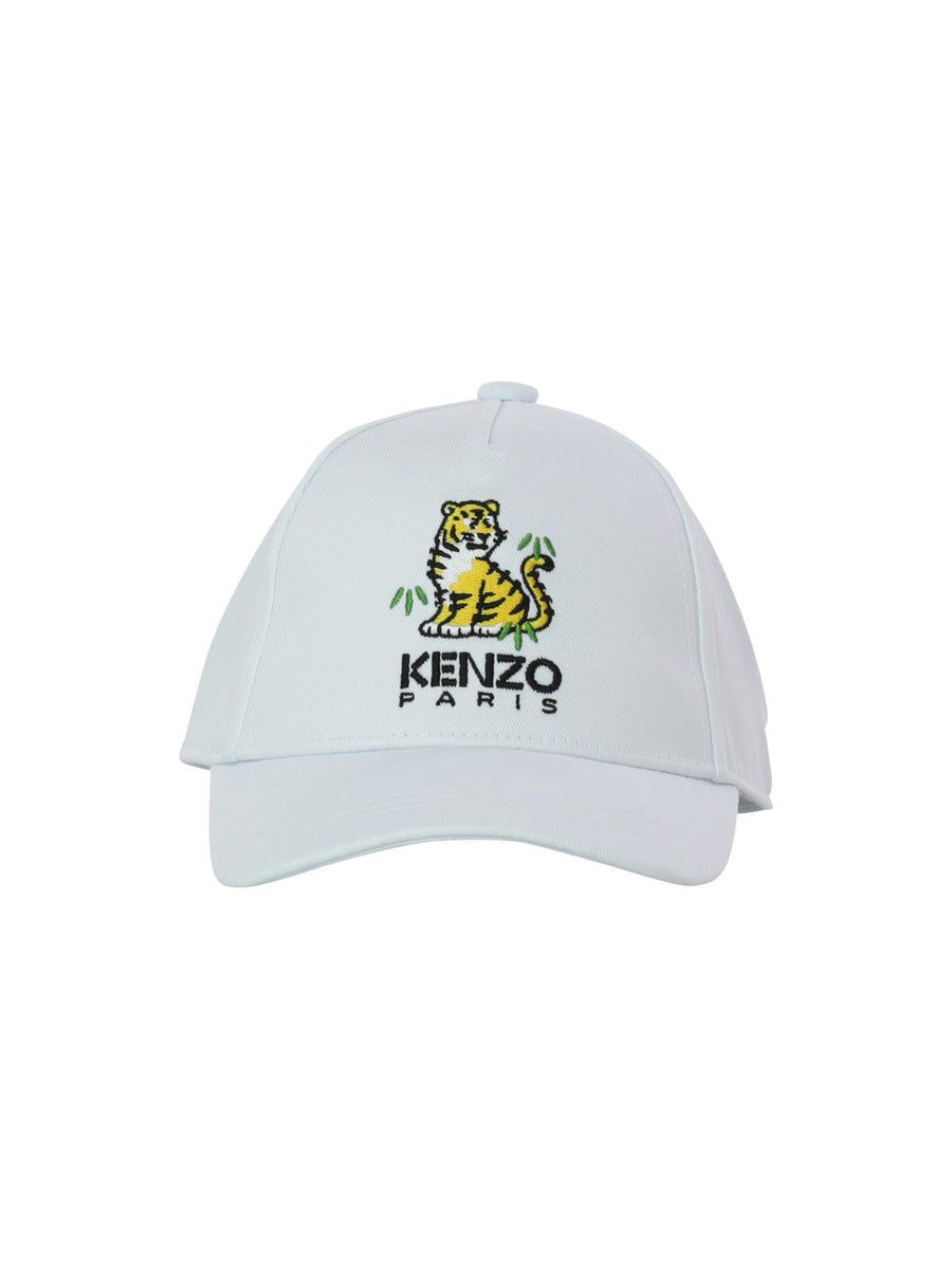 Cappello bianco con ricamo tigre K51028 10P Kenzo 