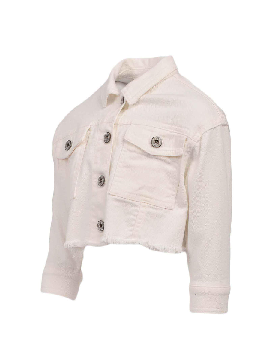Giubbino in denim bianco JB43F74G39 3102 Dixie Kids 