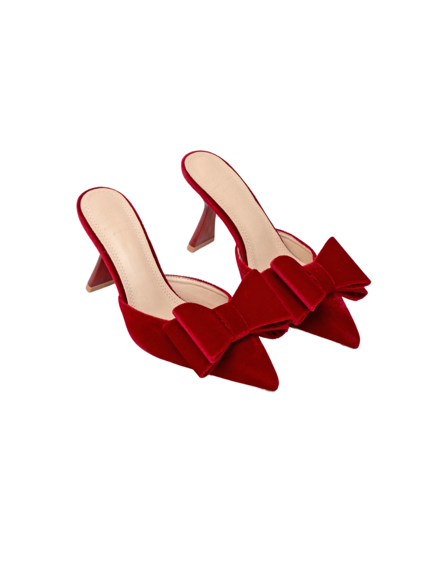 Sabot TwentyFourhaitch Martineau rossi in velluto MARTINEAU ROSSO TwentyFourhaitch 