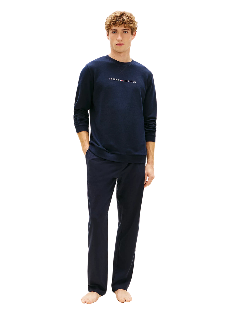 Felpa lounge Original Tommy Hilfiger blu con logo UM0UM03666 DW5 Tommy Hilfiger 