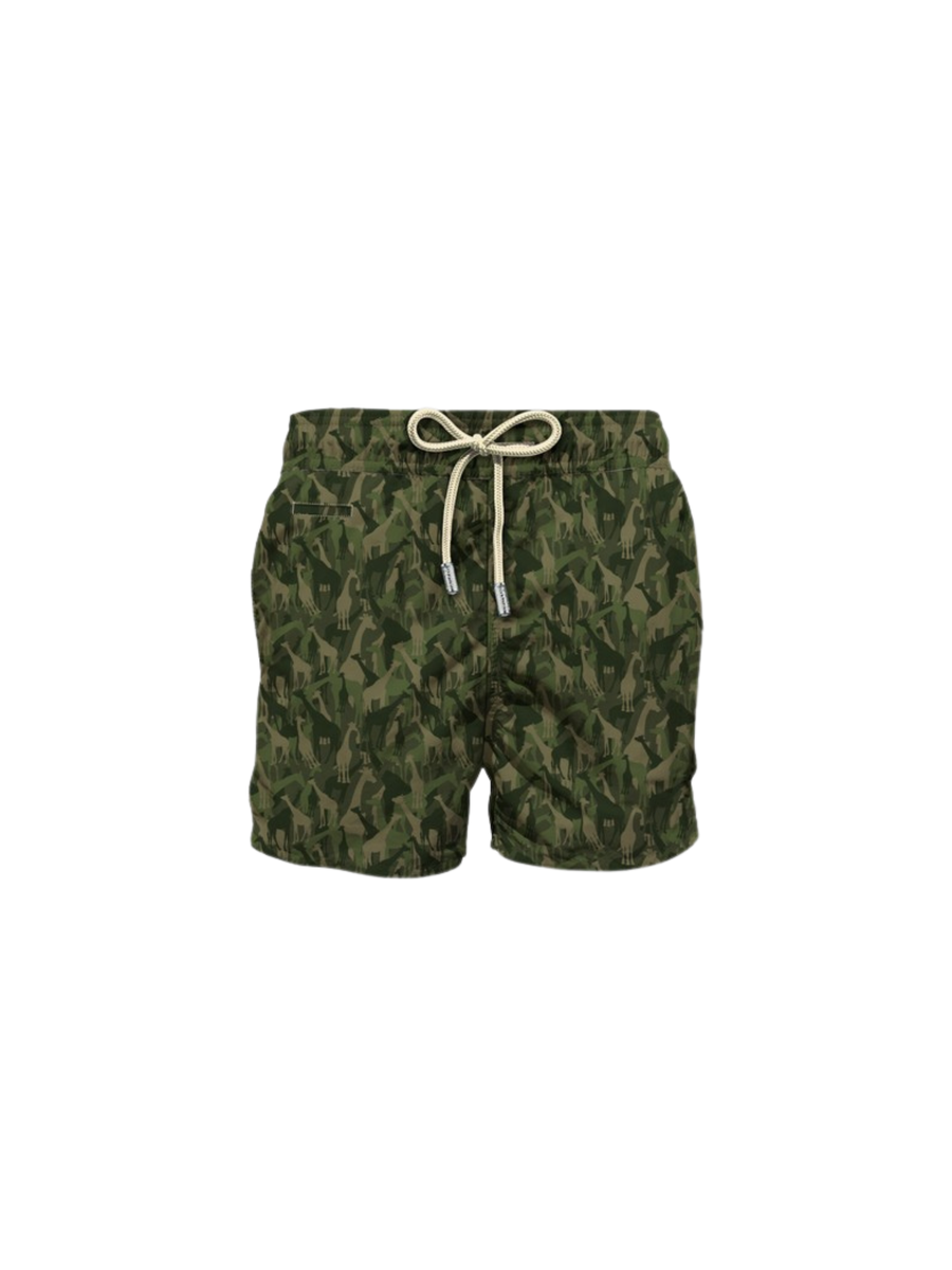 Costume "lighting micro fantasy" Saint Barth verde militare con giraffe LIG0003 05522H MC2 SAINT BARTH 