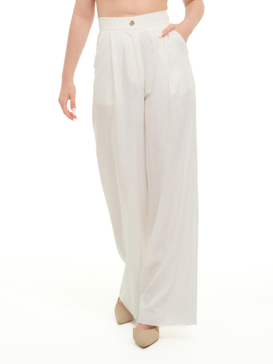 Pantaloni Armoire in misto lino bianco PL01L BIANCO Armoire 