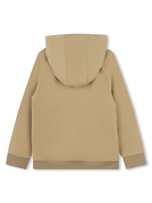 Felpa Boss beige con cappuccio e zip J51198 269 Boss 