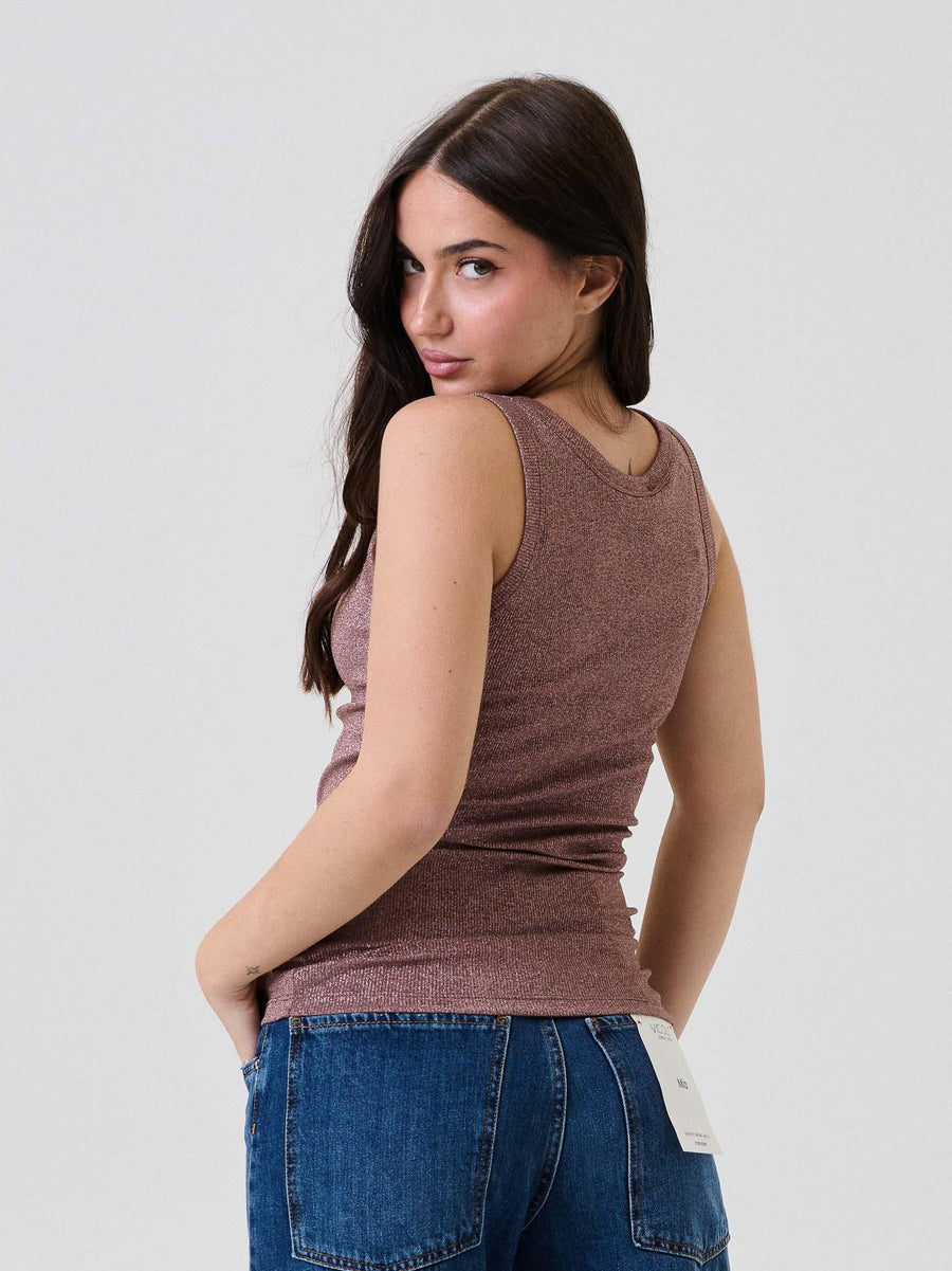 Canotta Vicolo cioccolato con scollo rotondo UF0055 CIOCCO Vicolo 