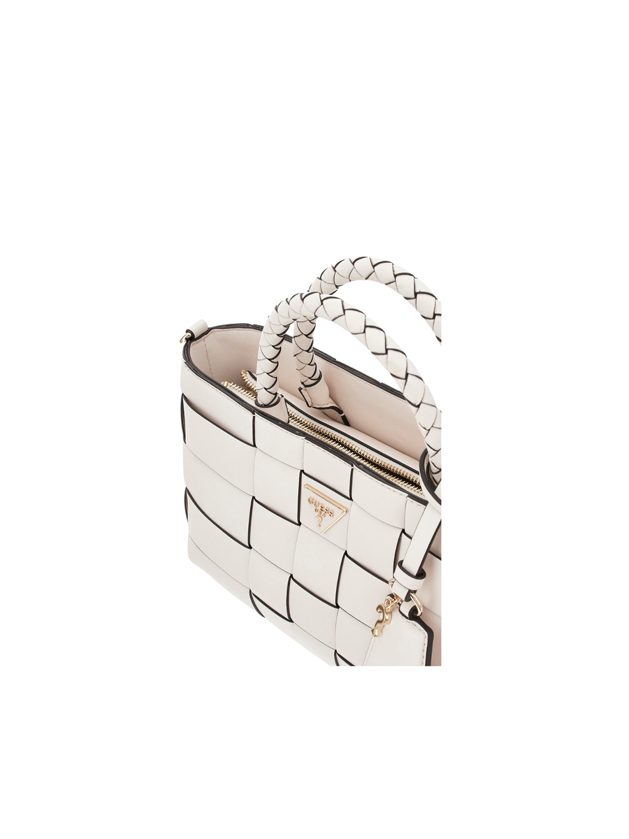 Borsa intrecciata Guess bianca HWWG9661060 OFF Guess 