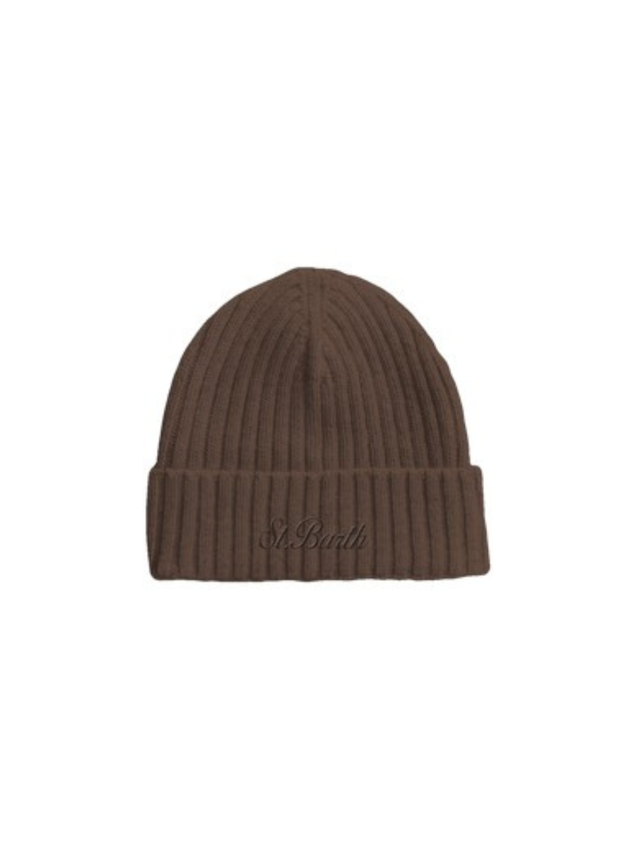 Cappello a costine Saint Barth marrone con ricamo logo WENG027 00033I MC2 SAINT BARTH 