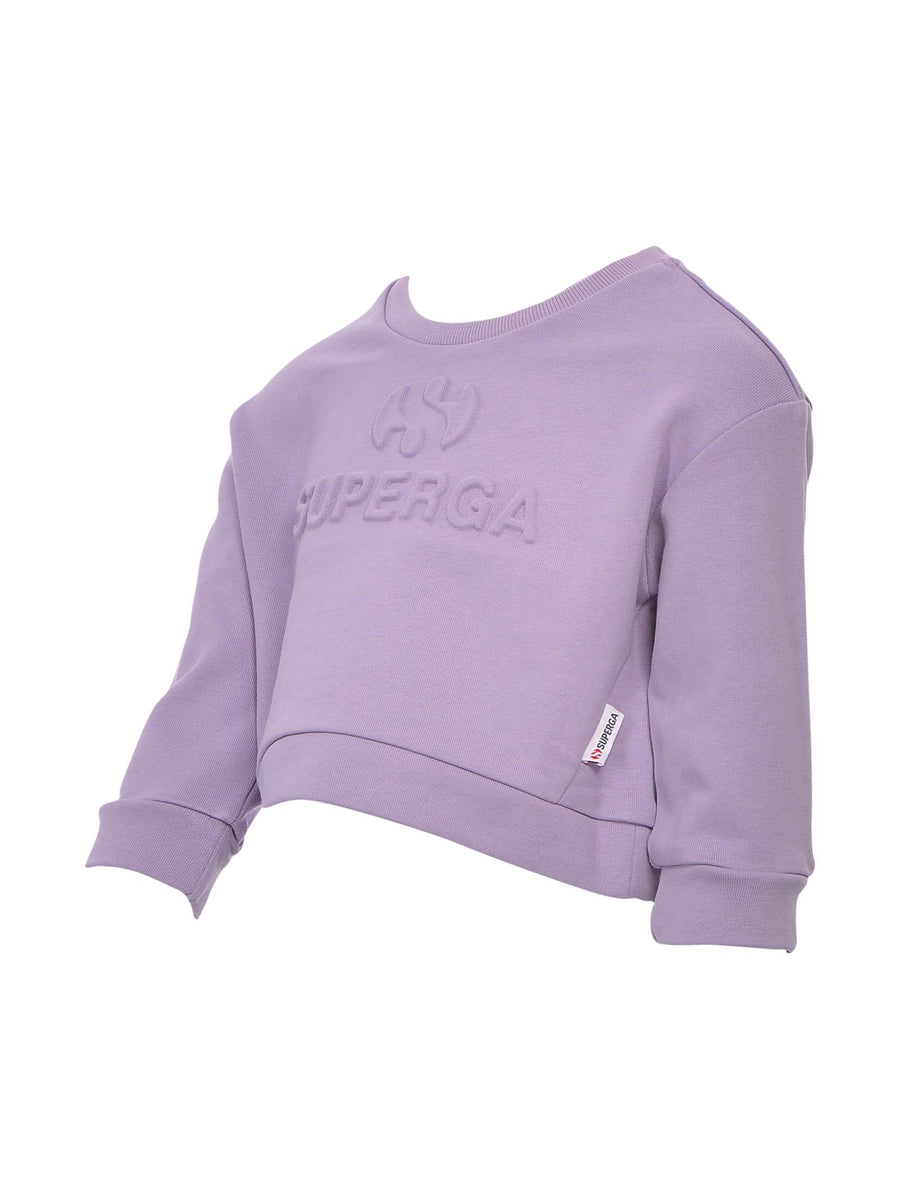 Felpa lilla crop con logo in rilievo 462FLW4180 3423 Superga 
