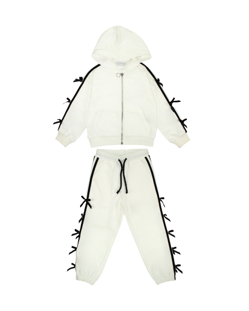 Completo Tobetoo bianco con fiocchi laterali TB984W25 LAT Tobetoo 