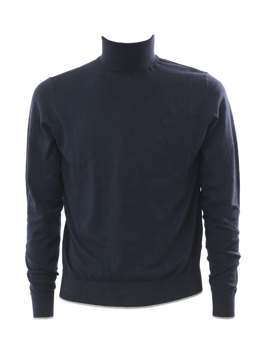 Maglioncino collo alto blu A|X 6LZM2TZM1HZ 1510 Armani Exchange 