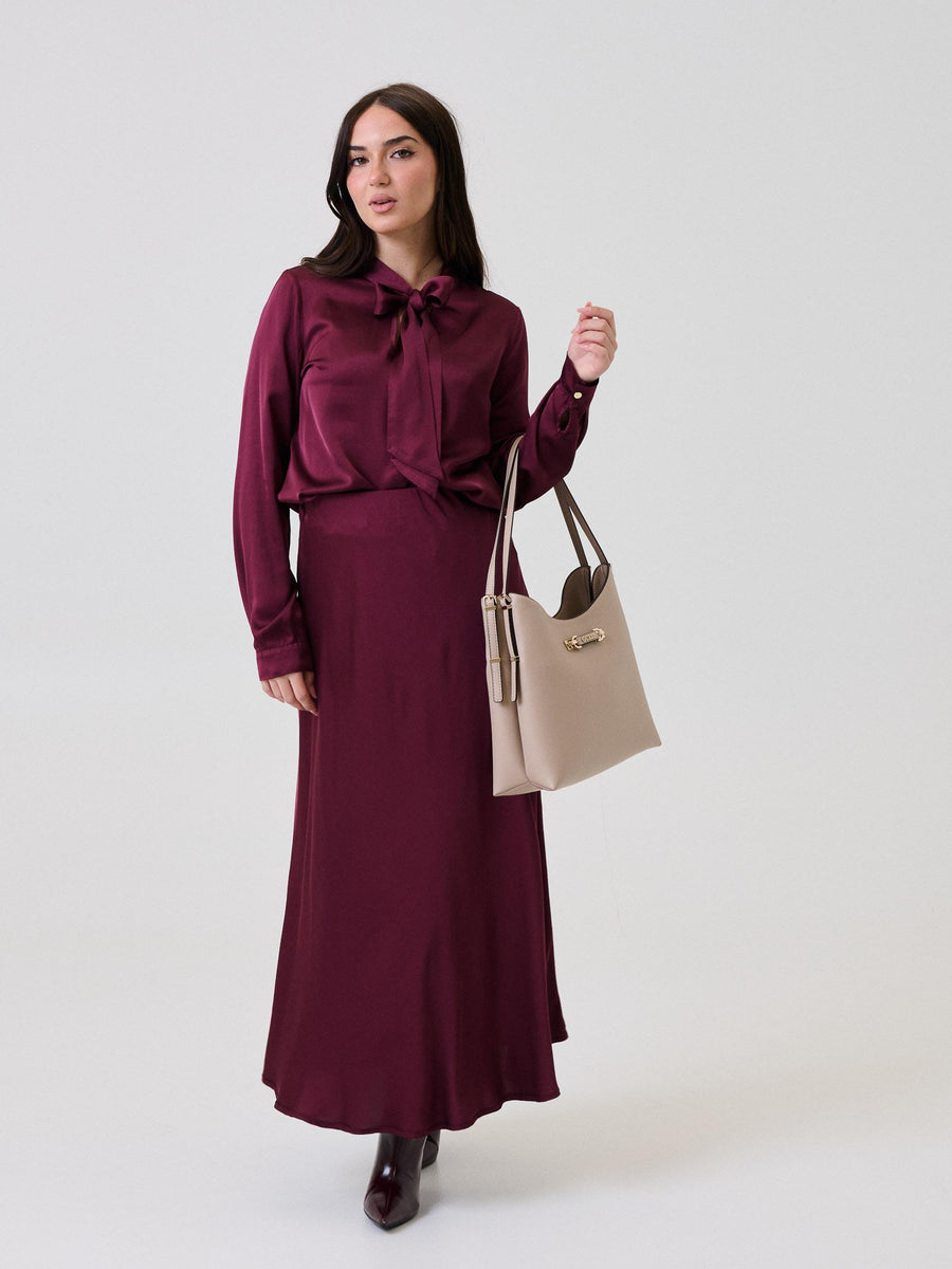 Gonna midi Armoire vinaccio in raso FB952B22R VINBRULE Armoire 