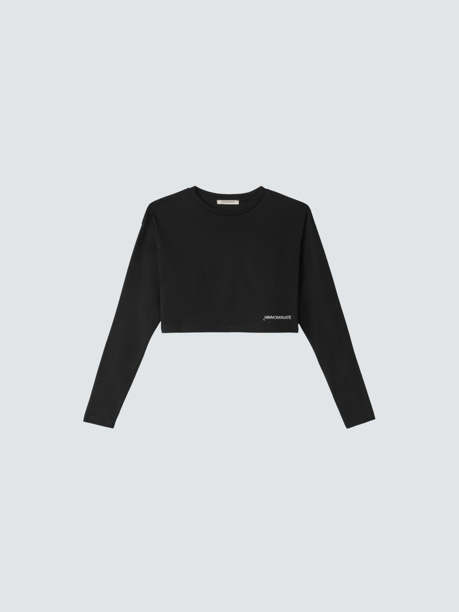 Top crop Hinnominate nero a maniche lunghe HMABW01942 NE01 Hinnominate 