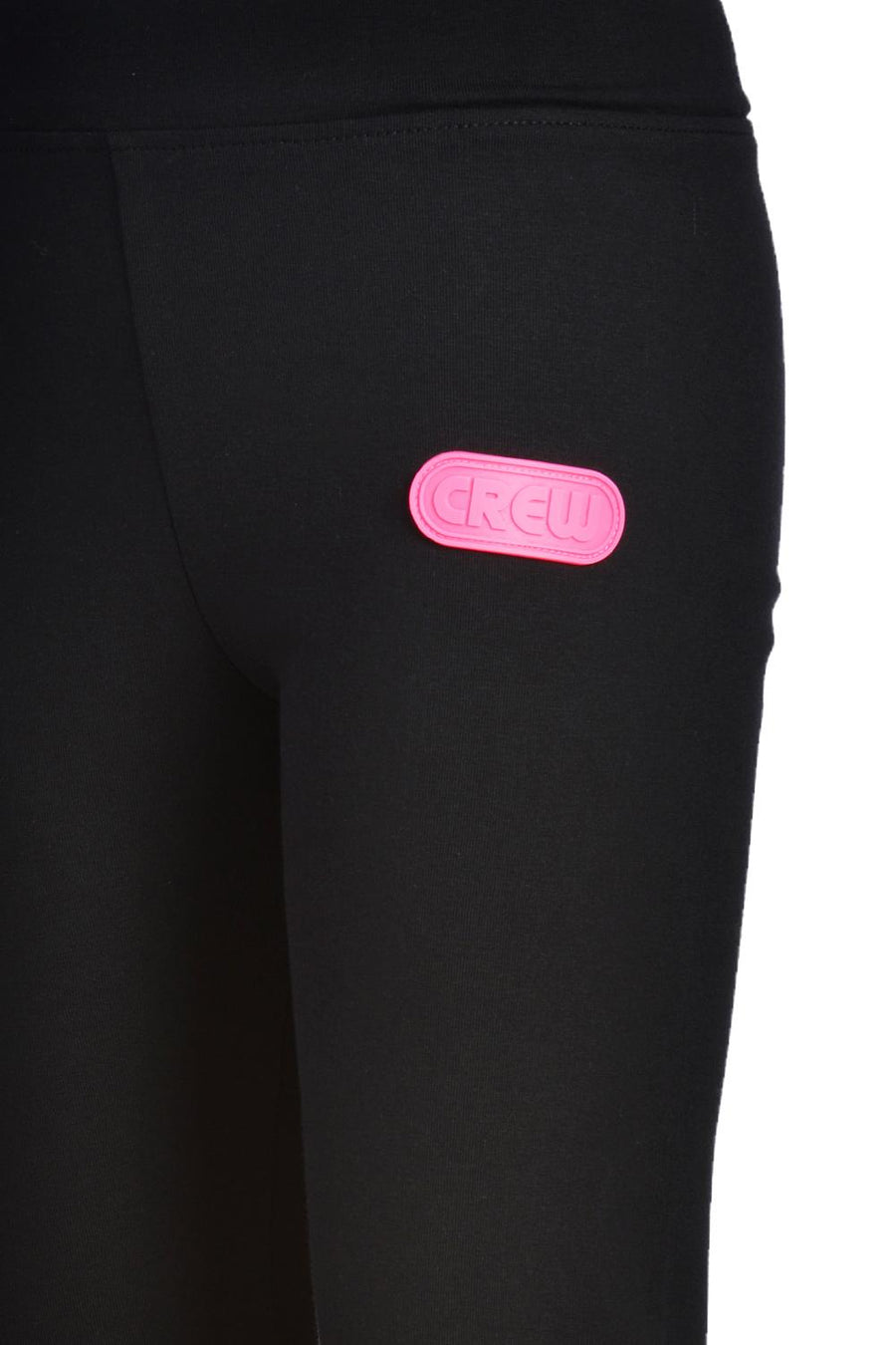 Leggings nero con scritta fluo 028662 NE GCDS 