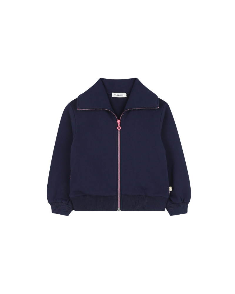 Felpa Billie Blush blu navy con retro glitter e cuori multicolor U21605 85T Billie Blush 