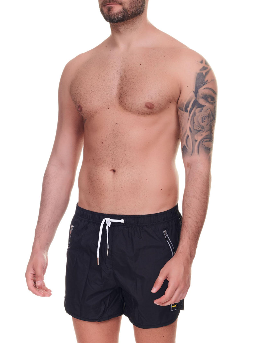 Costume shorts nero con zip F212004 NR Fk 