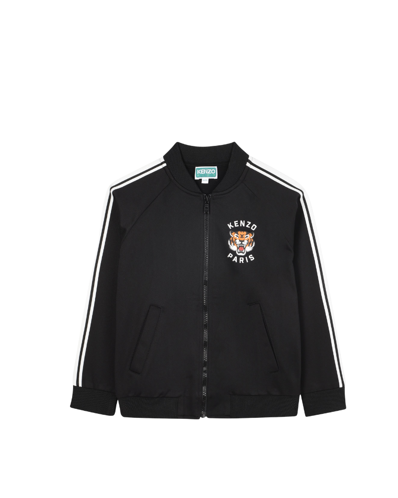 Felpa Kenzo nera con maxi logo posteriore e bande laterali K61469 95 Kenzo 