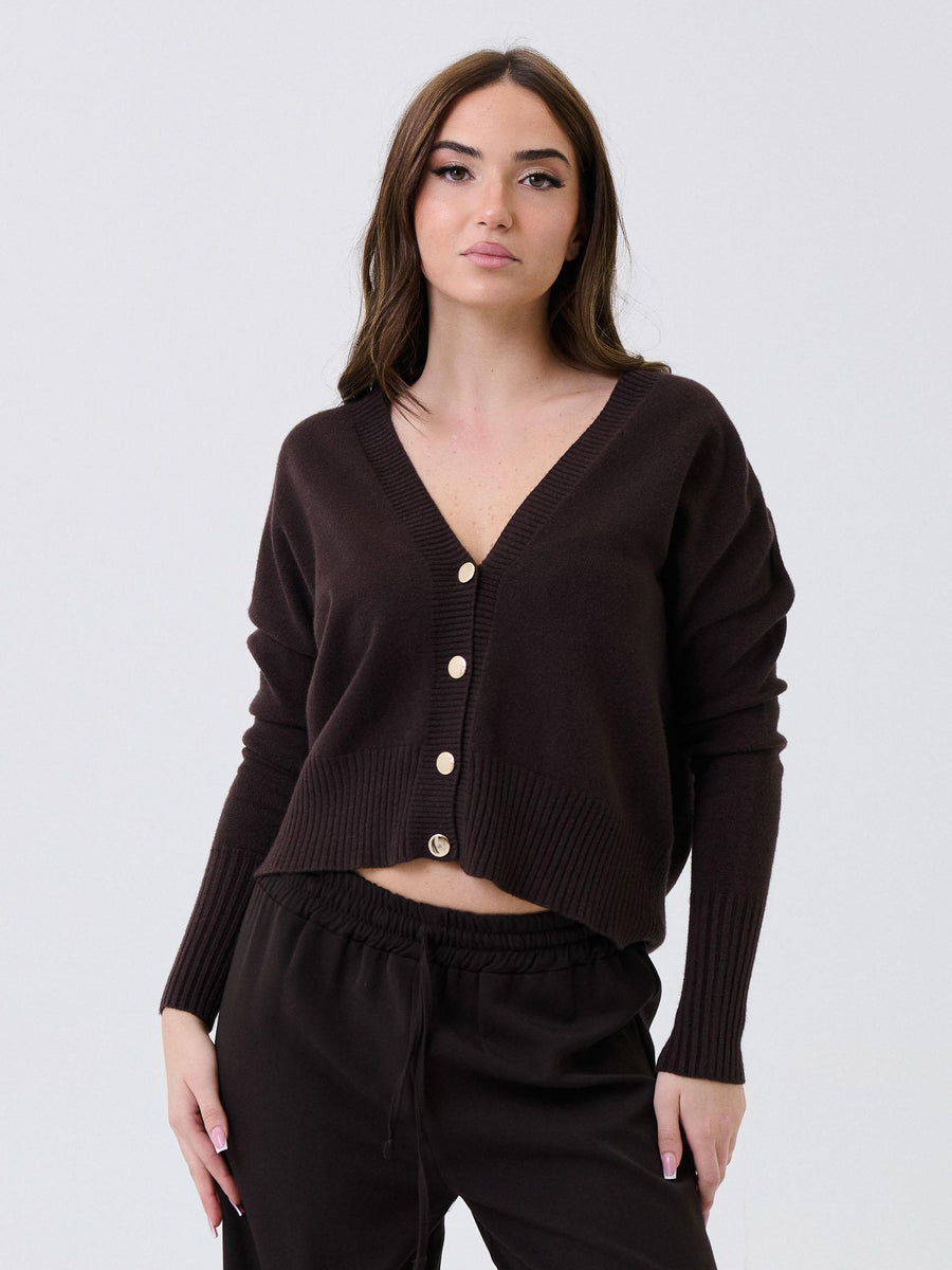 Cardigan Armoire moro con bottoni dorati IT1415 MORO Armoire 