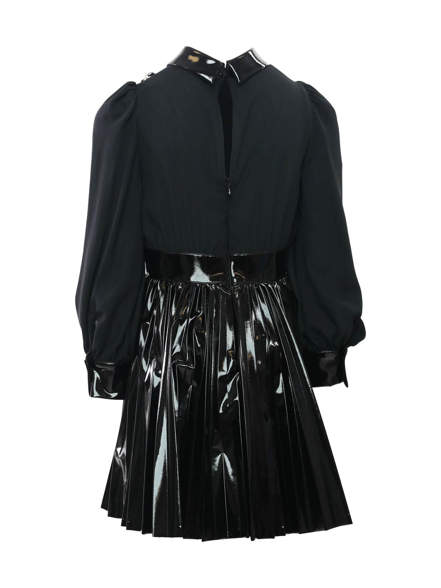 Abito nero con gonna in vinile – Alfredo Ponticelli