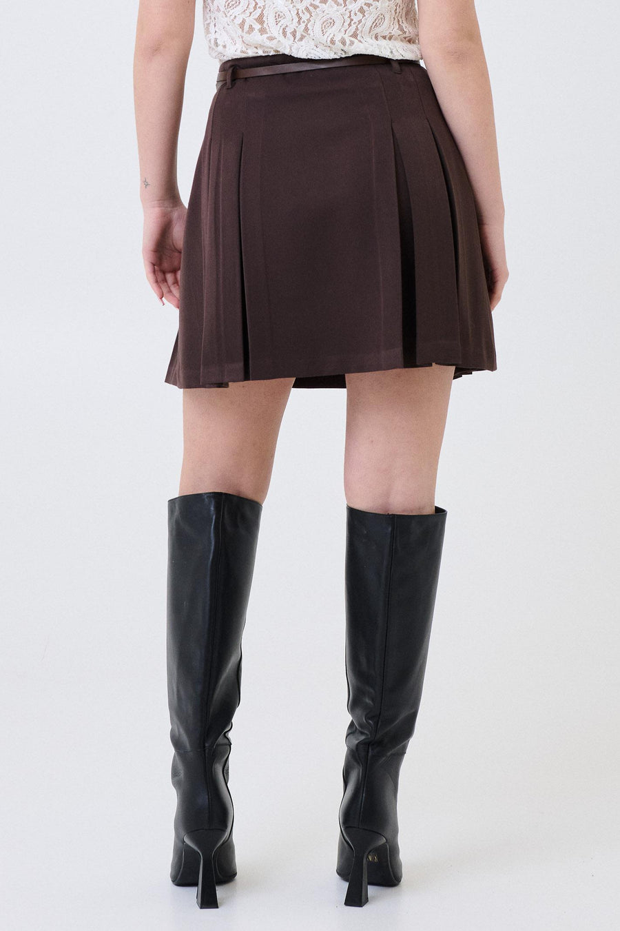 Gonna Armoire moro con pinces e cintura in coordinato 25761 MORO Armoire 