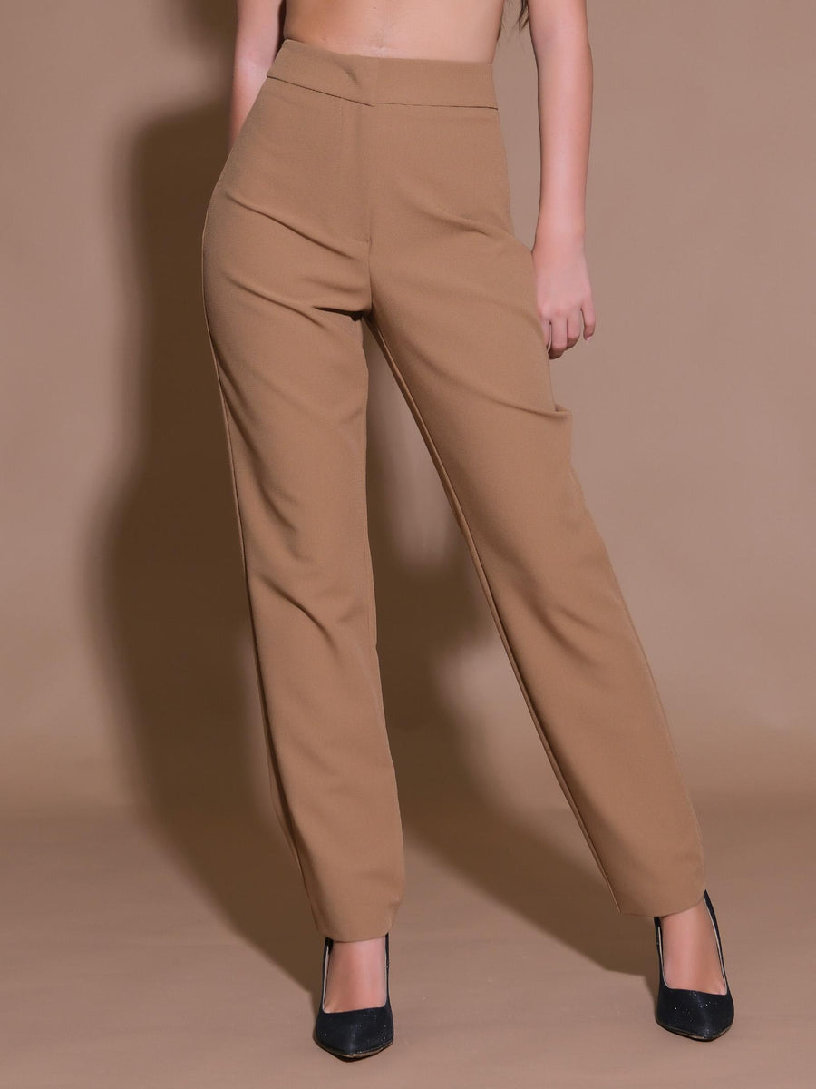 Pantalone basic crepe cammello SD2007 CAM Silence Limited 