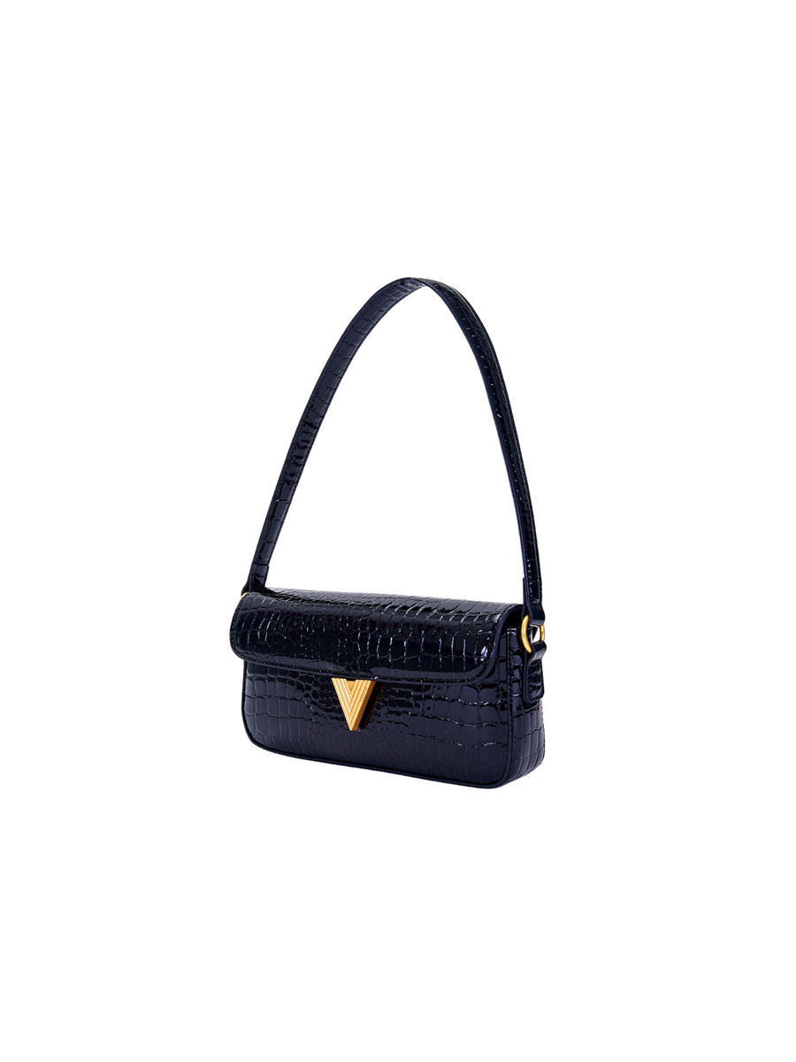 Borsa "Pencil Crocco Effect" Vicolo nera XF0010 NERO Vicolo 