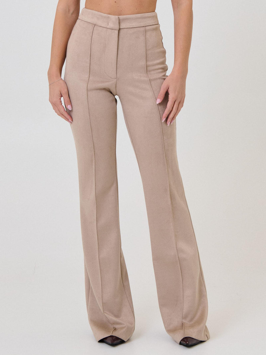 Pantalone a zampa Bohemian Vì sabbia effetto scamosciato BHPA012 SAND Bohemian V 