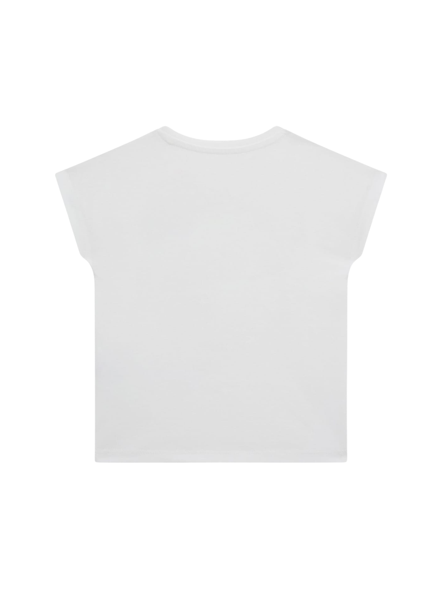 T-Shirt Guess bianca con logo decorato con paillettes K5GI12K6YW4 G011 Guess 