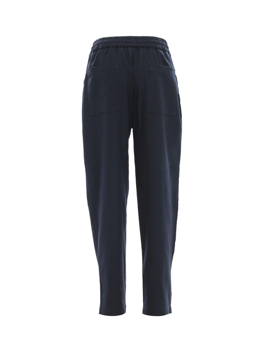Pantaloni lunghi blu navy con elastico in vita e lacci PTD4106J NAVY Dan John 