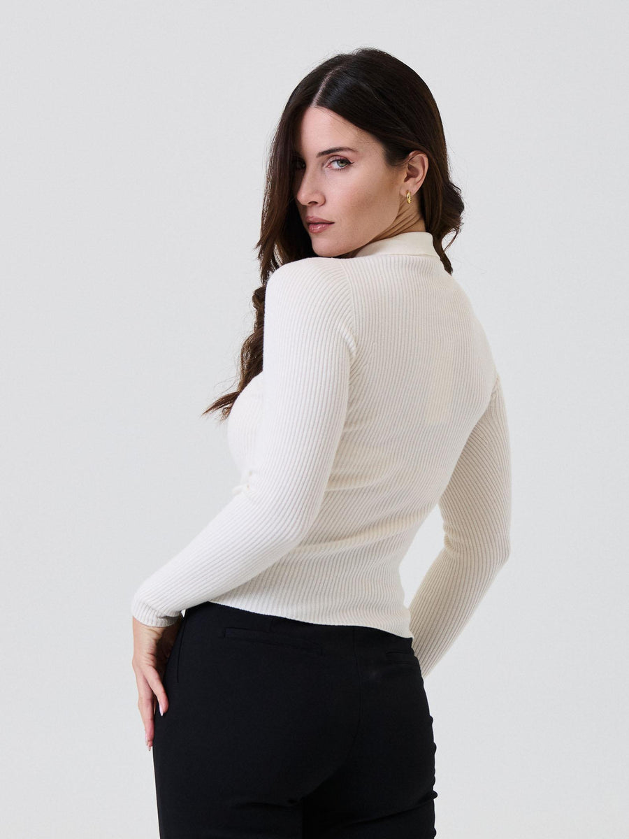 Polo a costine Armoire crema R3294 CREMA Armoire 