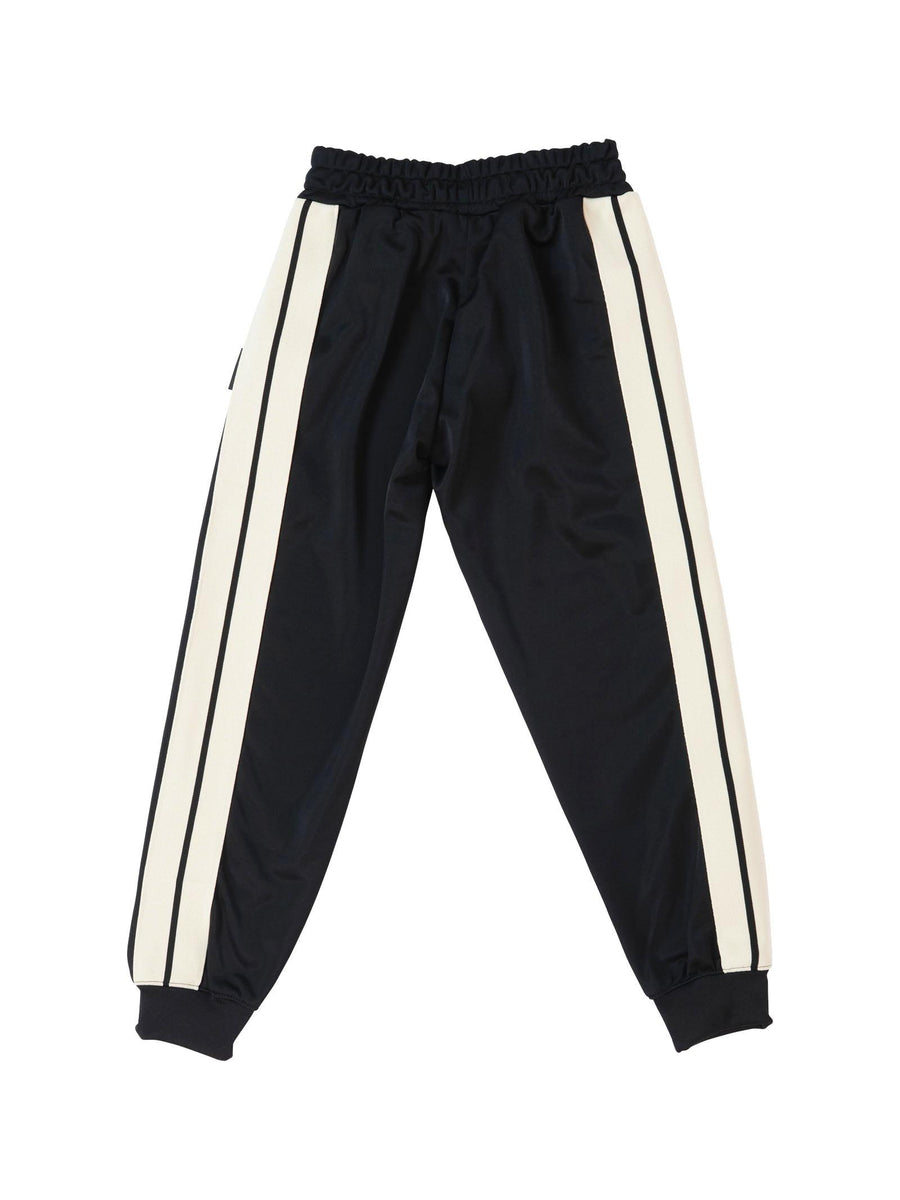 Pantalone in tuta Icon nero con bande laterali avorio P00781 NERO Icon 