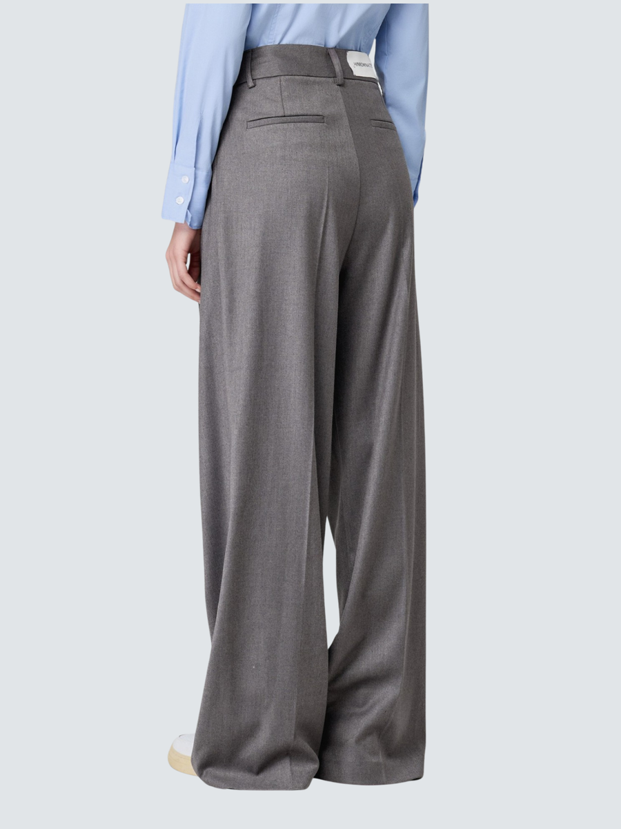 Pantalone over in twill Hinnominate grigio melange con pences HMABW02220 GR40 Hinnominate 