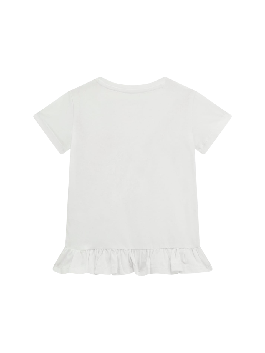 T-Shirt Guess bianca con stella in paillettes K5RI19K6YW4 G011 Guess 