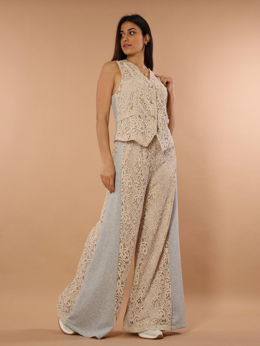 Pantalone grigio con pizzo TI1808 GRI Tensione in 