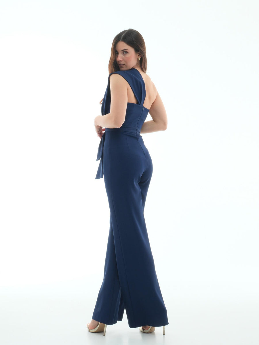 Tuta monospalla Silence Limited blu navy con dettaglio drappeggio TUF9 NAVY Silence Limited 