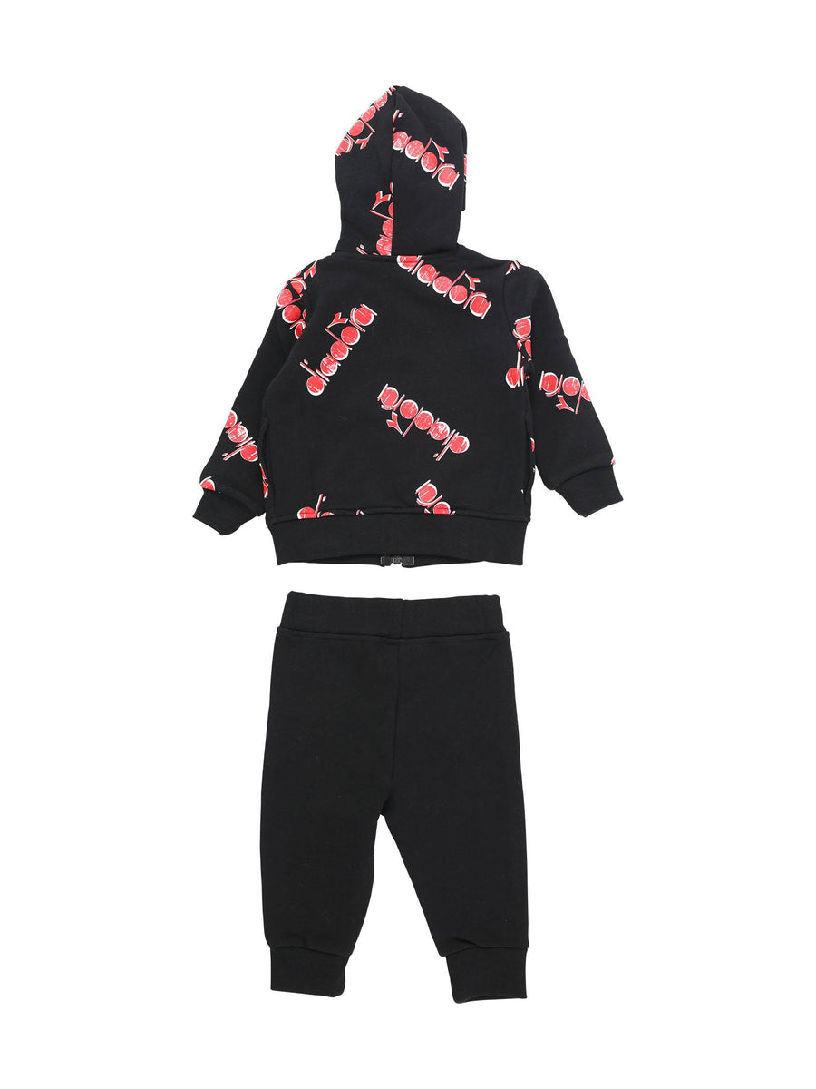 Completo tuta nero con stampa all over 031603 110 Diadora 