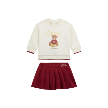 Coordinato Guess panna e bordeaux con orsetto e logo A5BG01KAD74 G012 Guess 